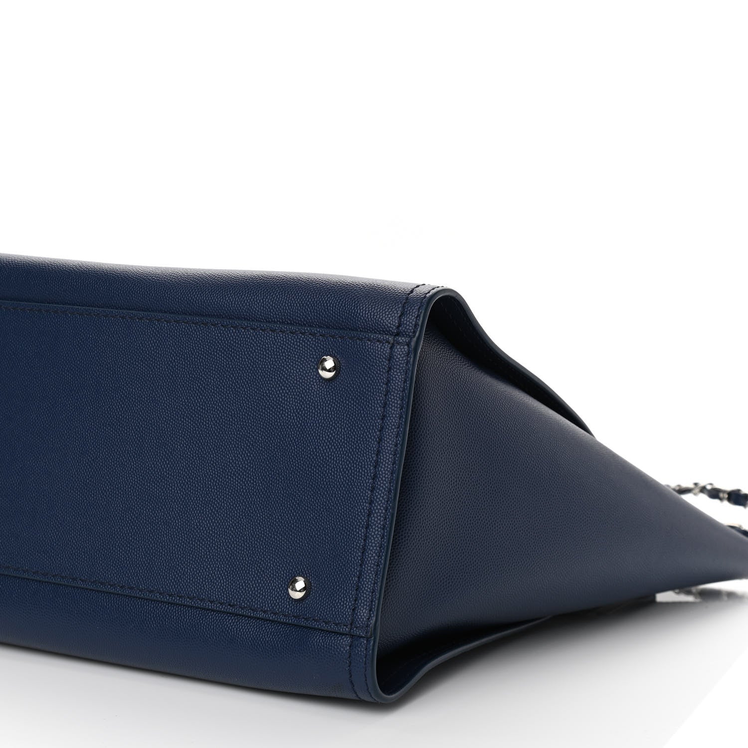 Chanel Caviar Small Studded Deauville Tote Navy 8 of 8