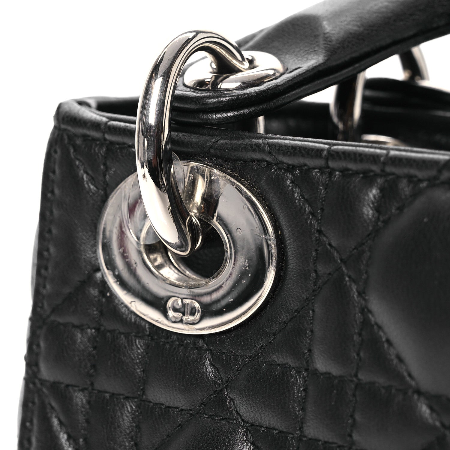 Christian Dior Lambskin Cannage Mini Lady Dior Black 15 of 21
