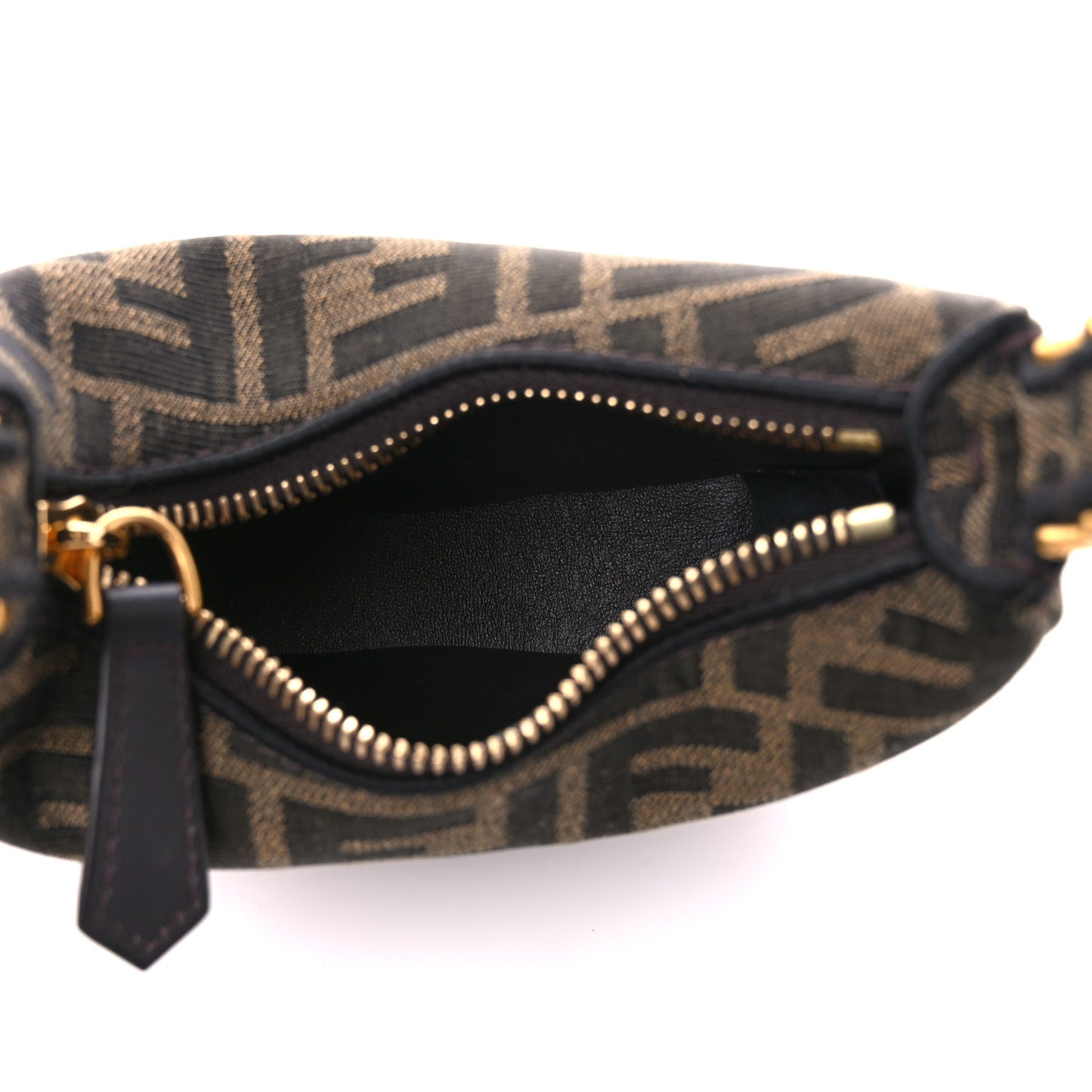 Fabric Jacquard FF 1974 Nano Fendigraphy Hobo Charm Tobacco Moro