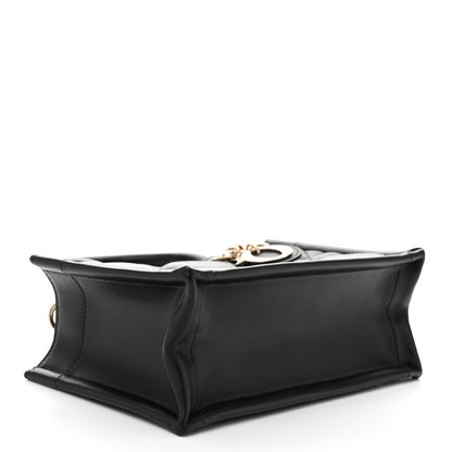 Christian Dior Calfksin Macrocannage Mini Book Tote Black 4 of 10