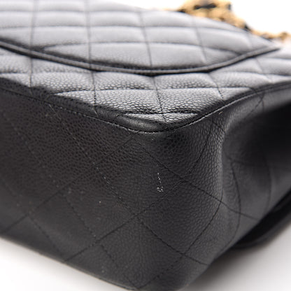 Chanel Caviar Quilted Jumbo Double Flap Black 15 of 16