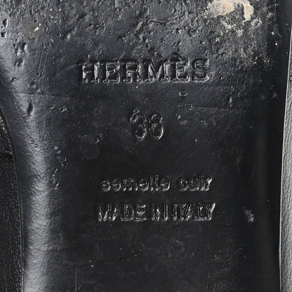 Hermes Goatskin Oz Mules 36 Black 7 of 10