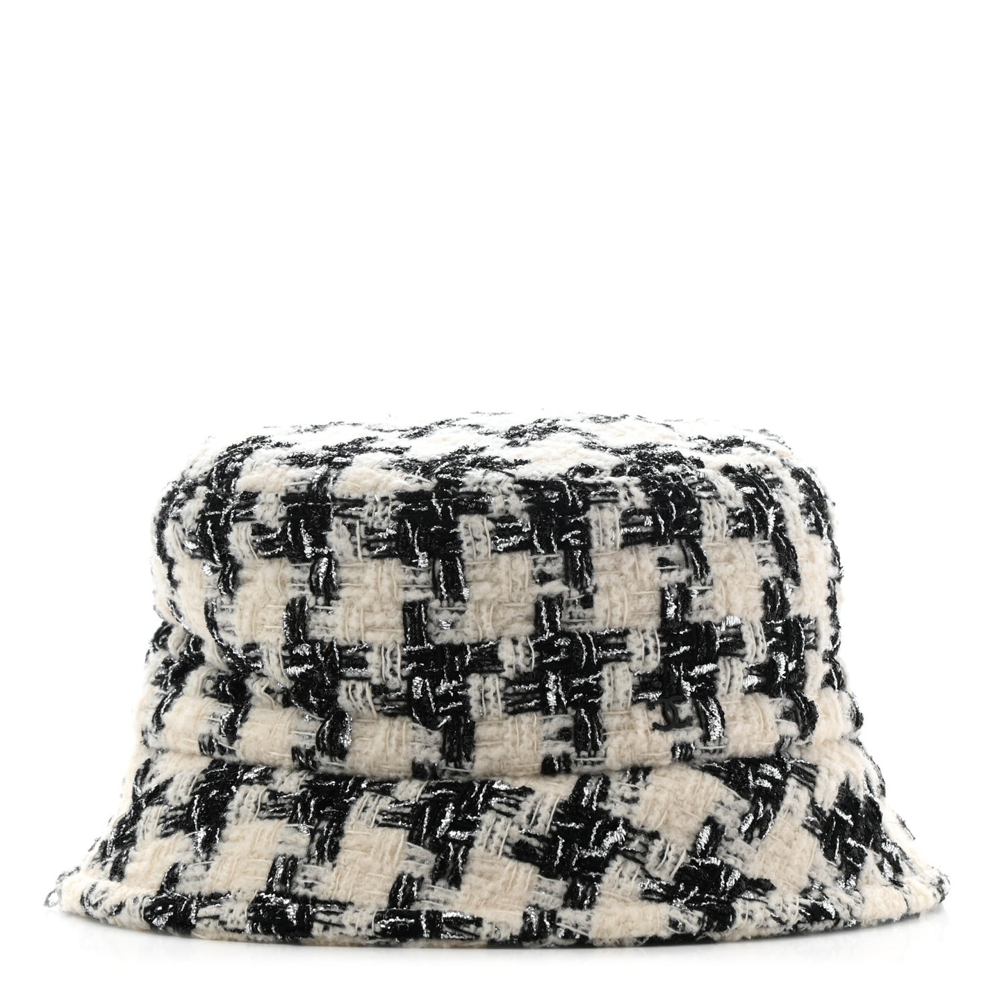 Tweed Bucket Hat S Black Ecru
