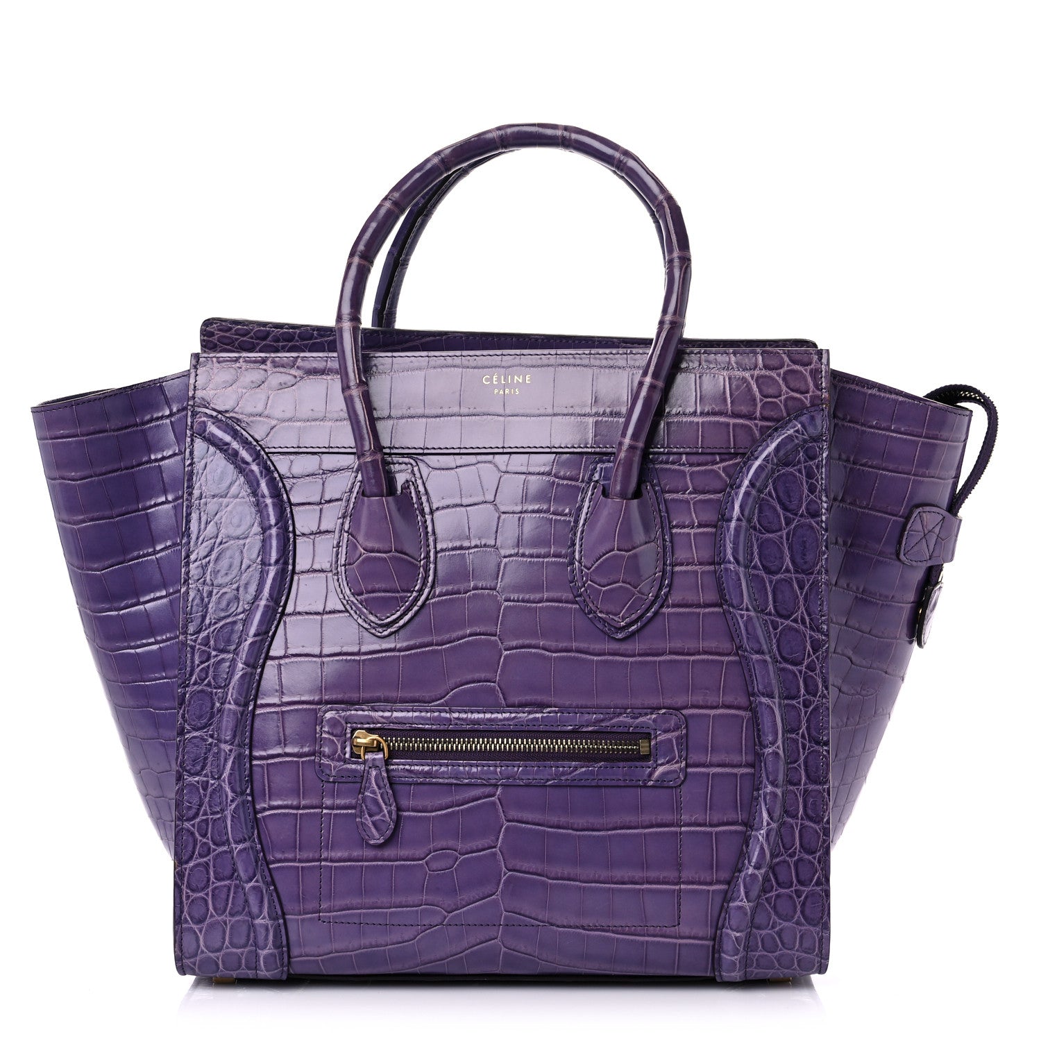 Celine Crocodile Mini Luggage Purple 1 of 12
