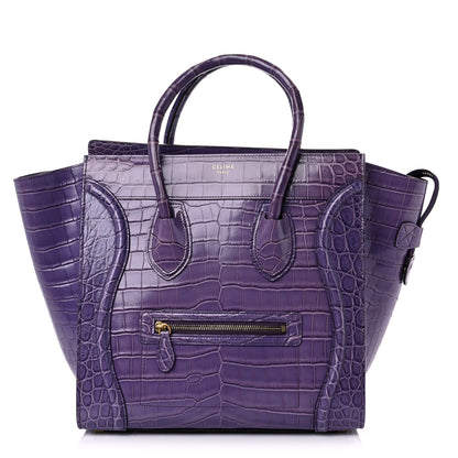 Celine Crocodile Mini Luggage Purple 1 of 12