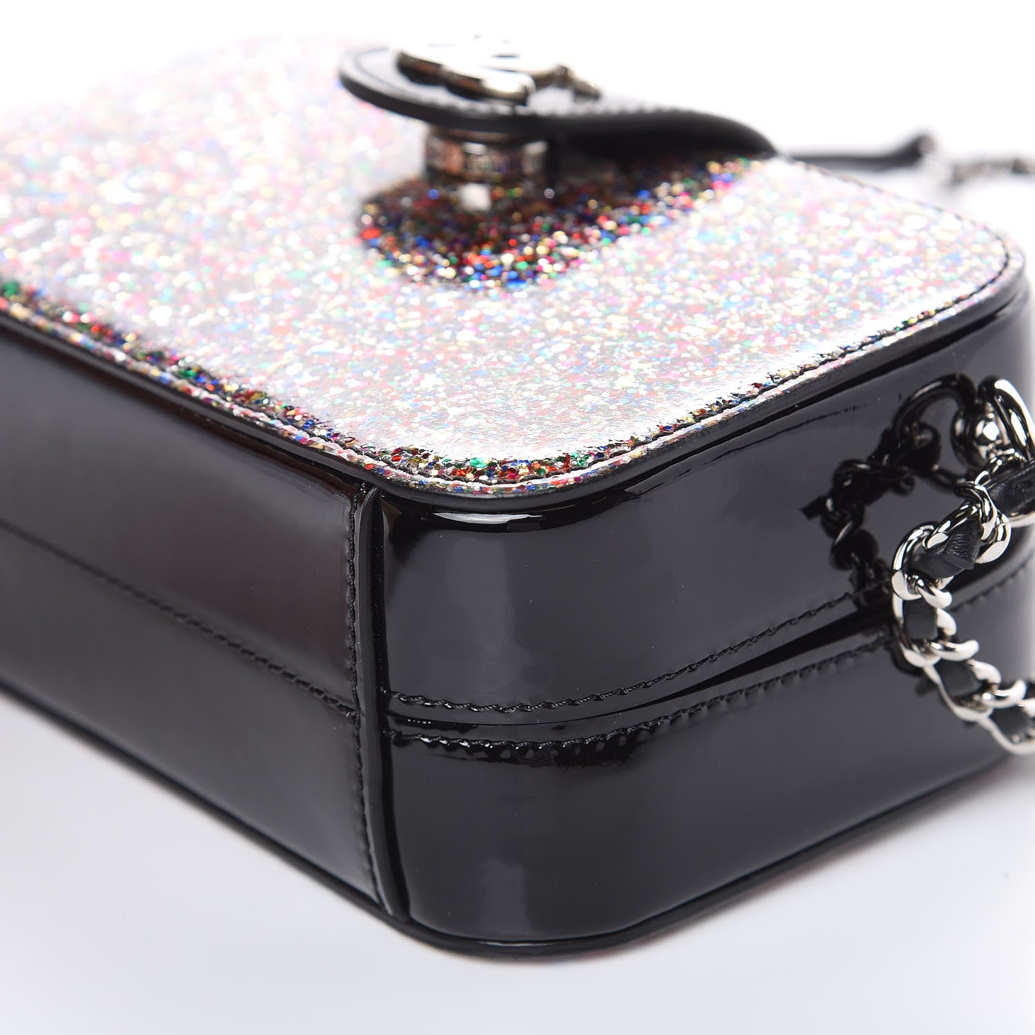 Chanel Glitter Patent Camera Case Multicolor Black 9 of 10