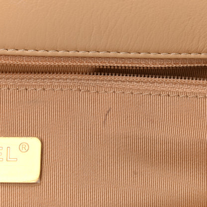Chanel Goatskin Quilted Maxi Chanel 19 Flap Beige 13 of 14
