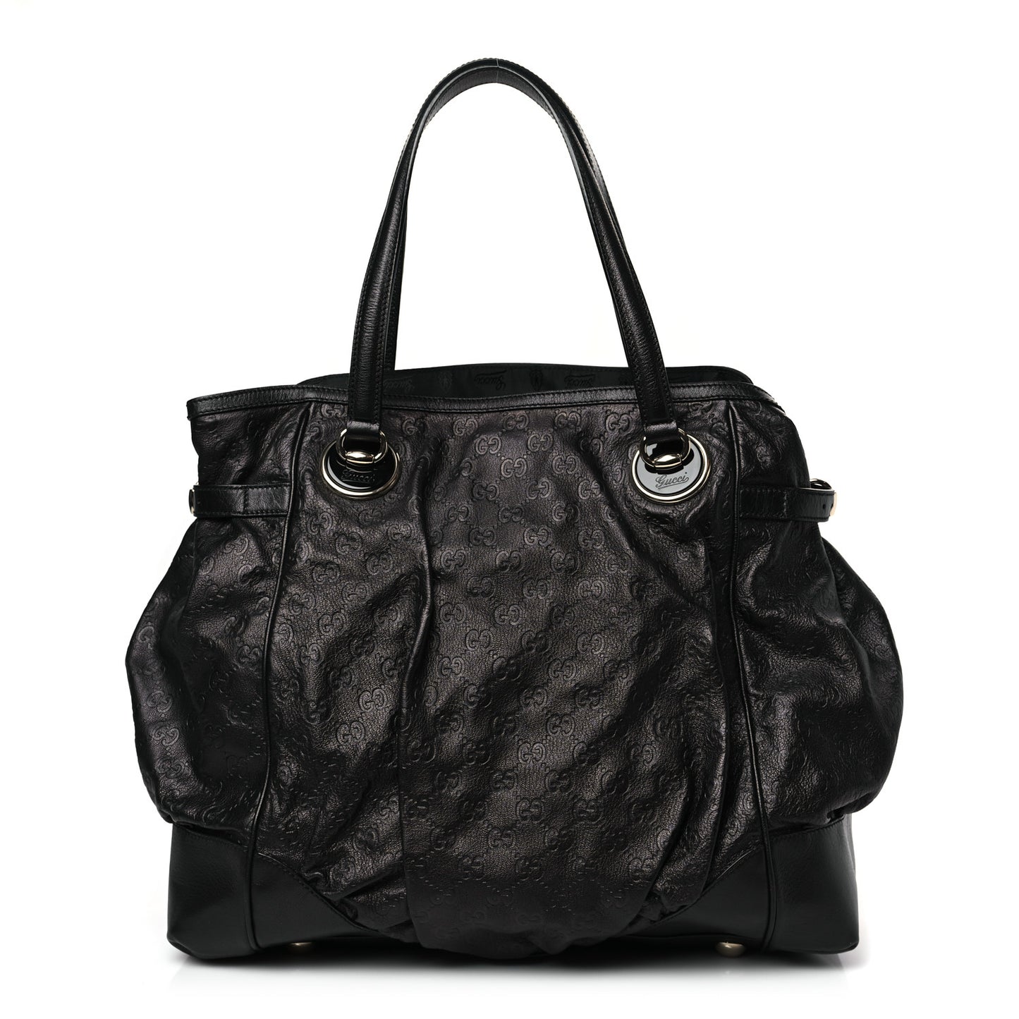 Guccissima Large Full Moon Tote Black