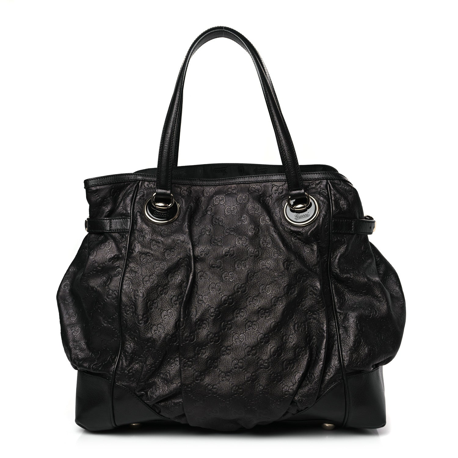 Gucci Guccissima Large Full Moon Tote Black 1 of 9