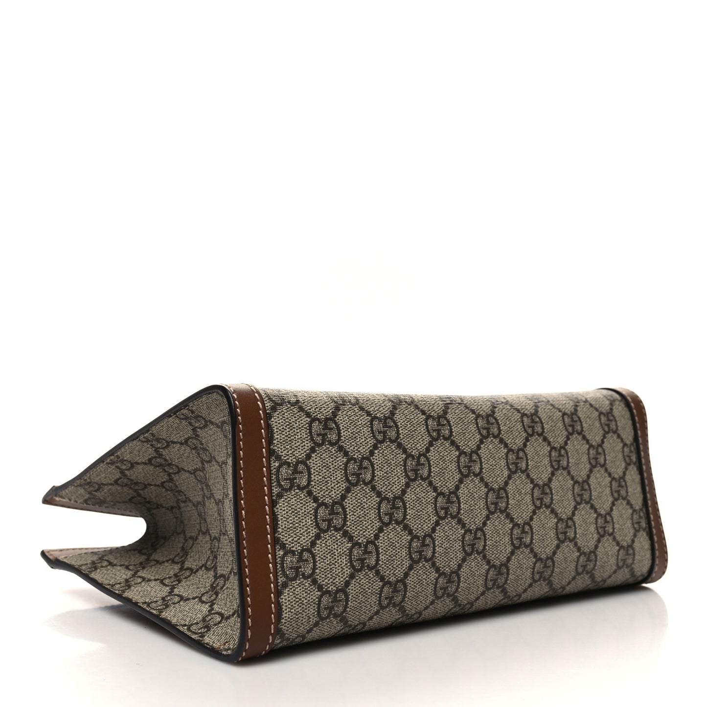 GG Supreme Monogram Calfskin Small Padlock Tote Beige Ebony Tuscany