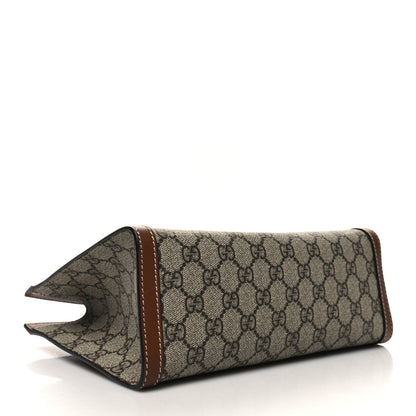 Gucci GG Supreme Monogram Calfskin Small Padlock Tote Beige Ebony Tuscany 4 of 10