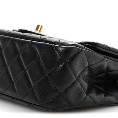 Chanel Lambskin Quilted Mini Pearl Crush Flap Black 10 of 10