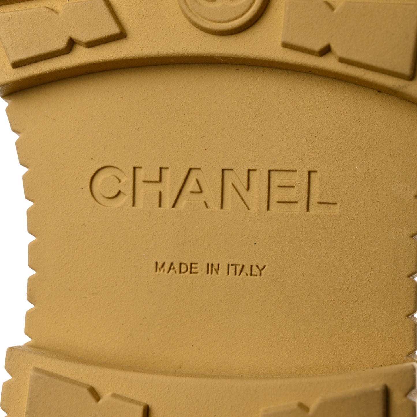 Suede Shearling Quilted CC Combat Boots 36 Beige
