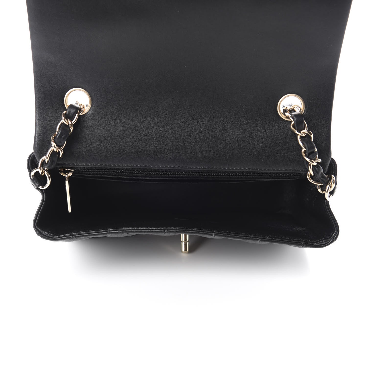 Chanel Lambskin Quilted Mini Rectangular Flap Black 5 of 11