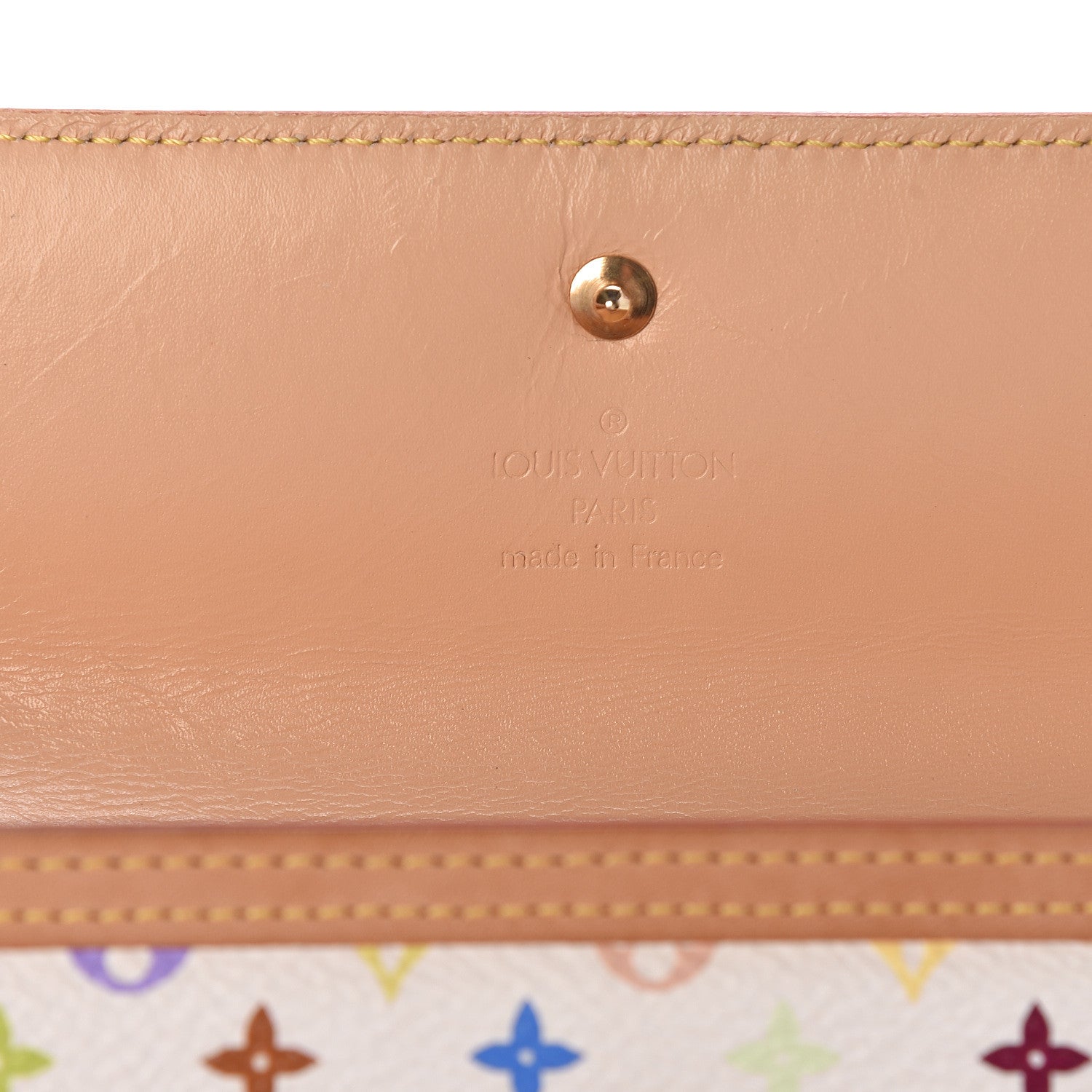 Louis Vuitton Monogram Multicolor Porte Tresor International Wallet White 6 of 7