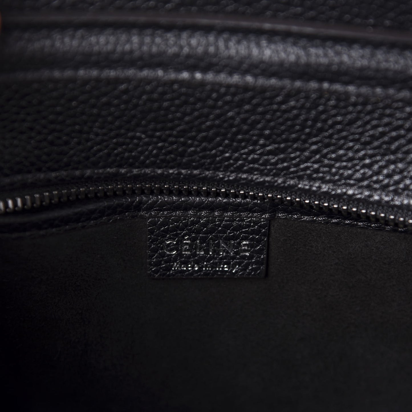 Drummed Calfskin Nano Luggage Black
