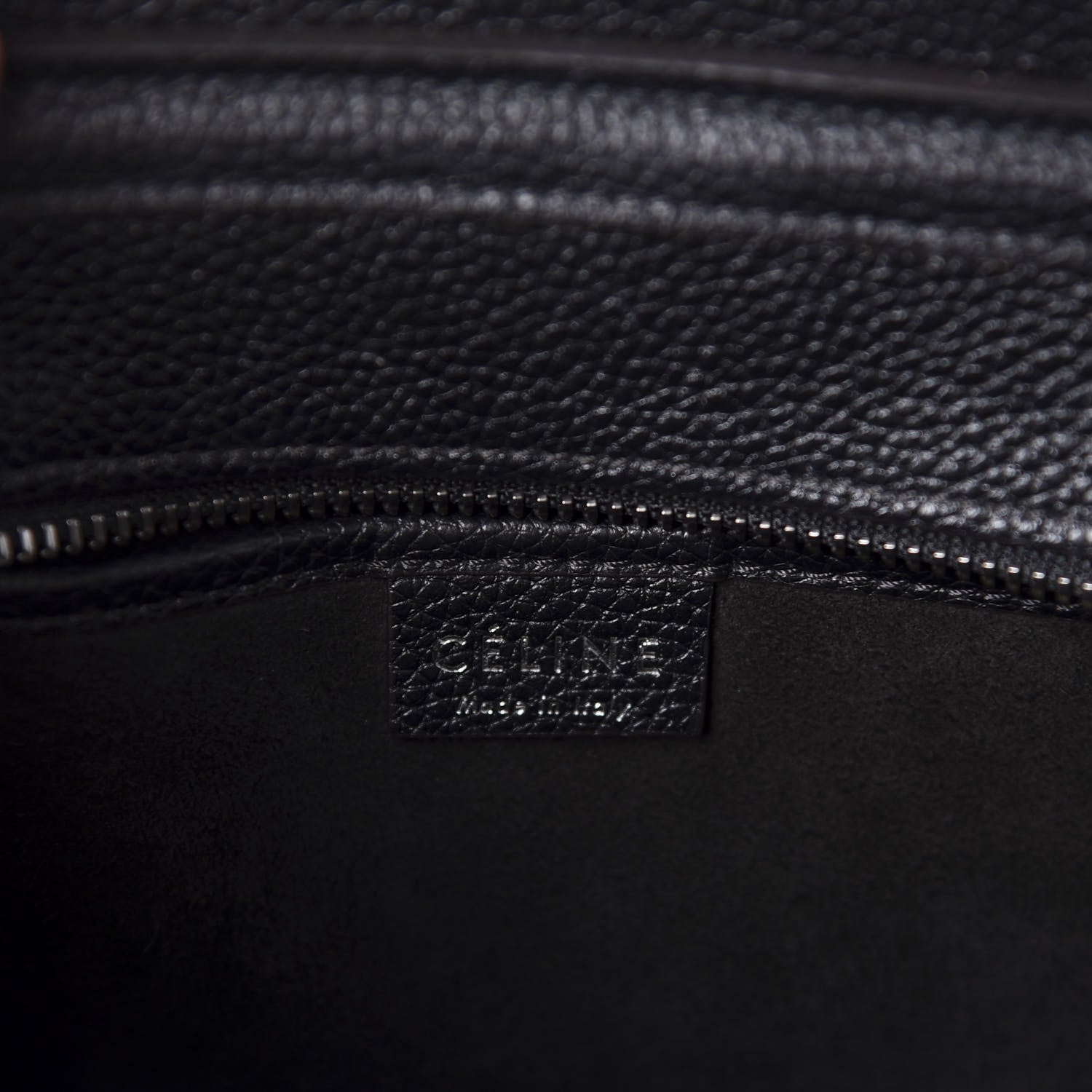 Celine Drummed Calfskin Nano Luggage Black 8 of 10