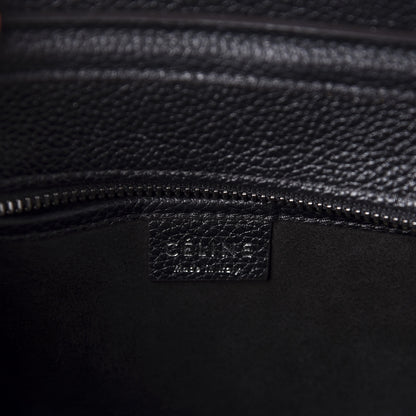 Celine Drummed Calfskin Nano Luggage Black 8 of 10
