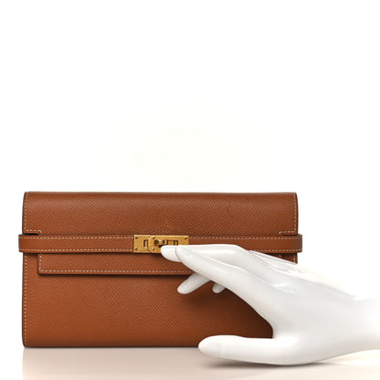 Hermes Epsom Kelly Longue Wallet Gold 2 of 13