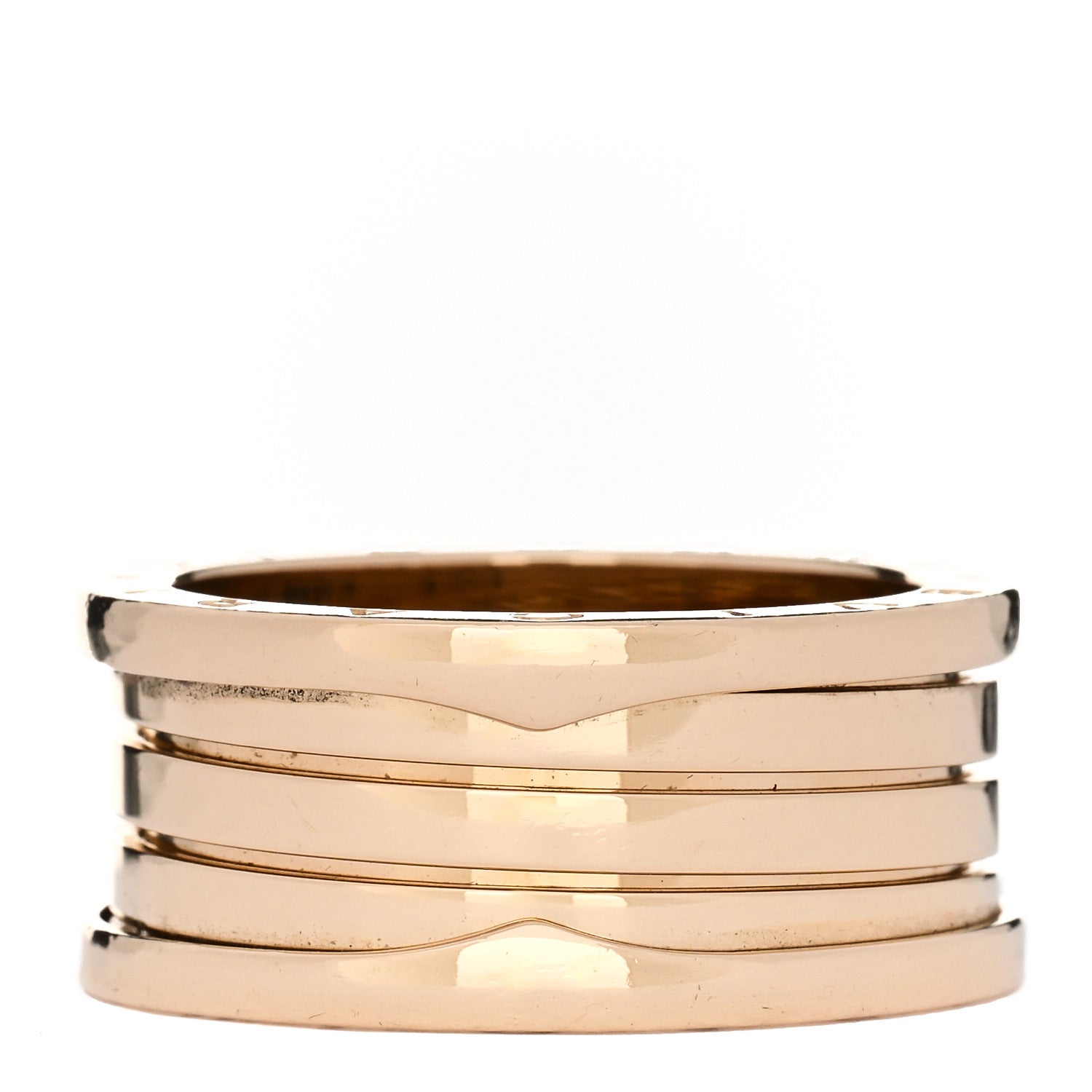 Bulgari 18K Yellow Gold B.Zero1 Two-Band Ring 61 9.5 3 of 5