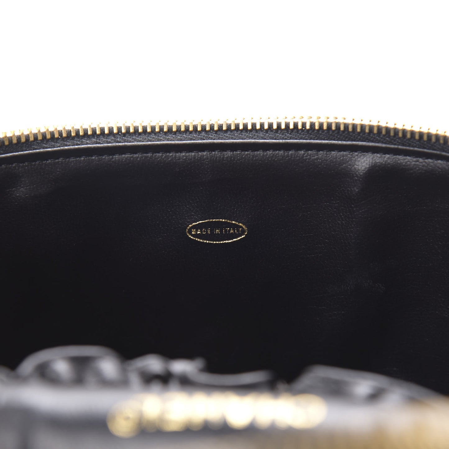 Lambskin Vanity Cosmetic Case Black
