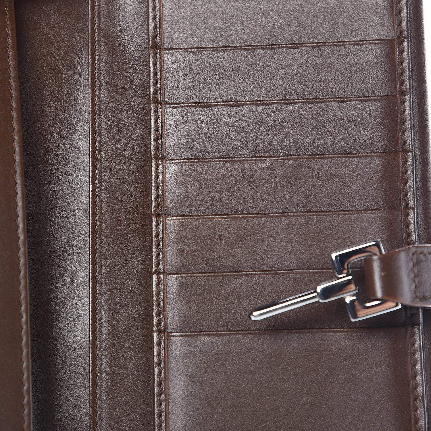 Gucci Monogram Calfskin Blake Continental Wallet Dark Brown 10 of 12