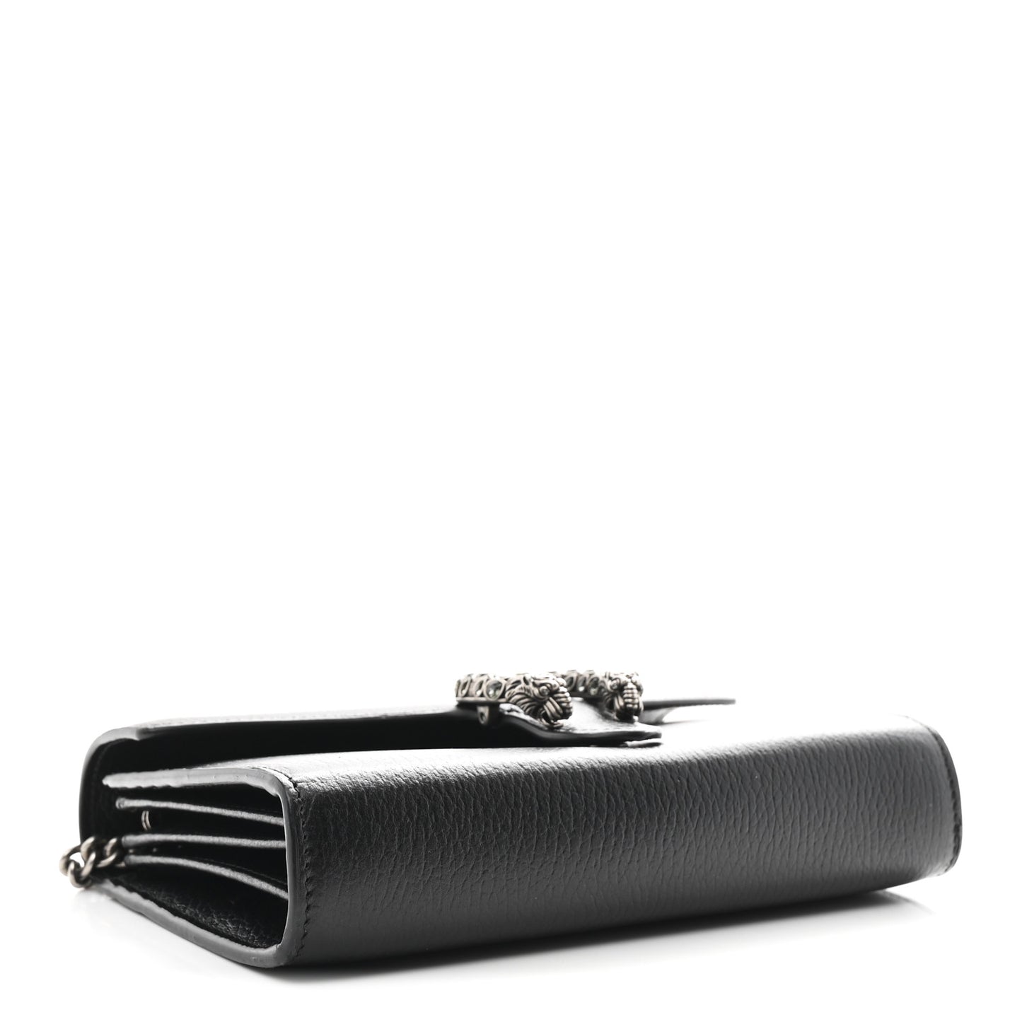 Calfskin Mini Dionysus Chain Wallet Black