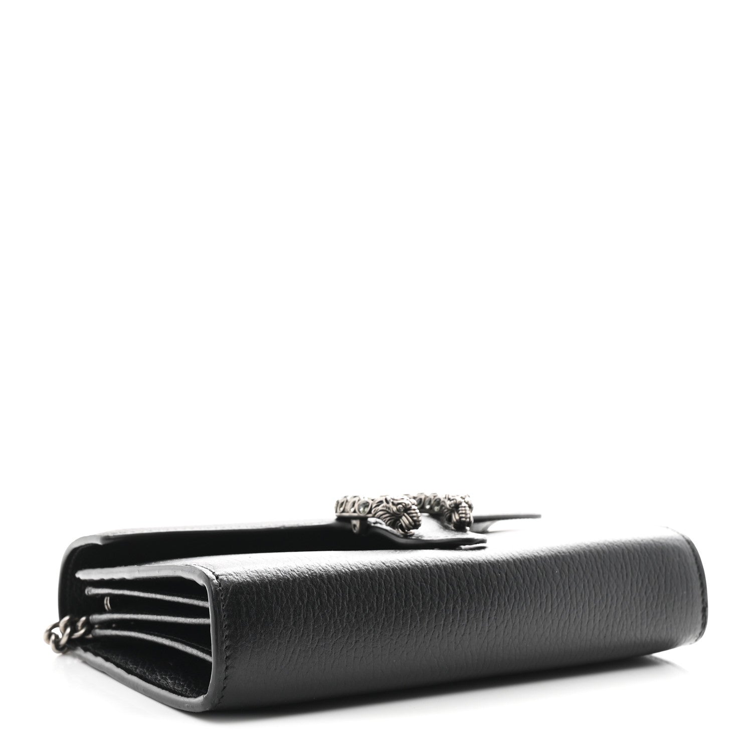 Gucci Calfskin Mini Dionysus Chain Wallet Black 4 of 12