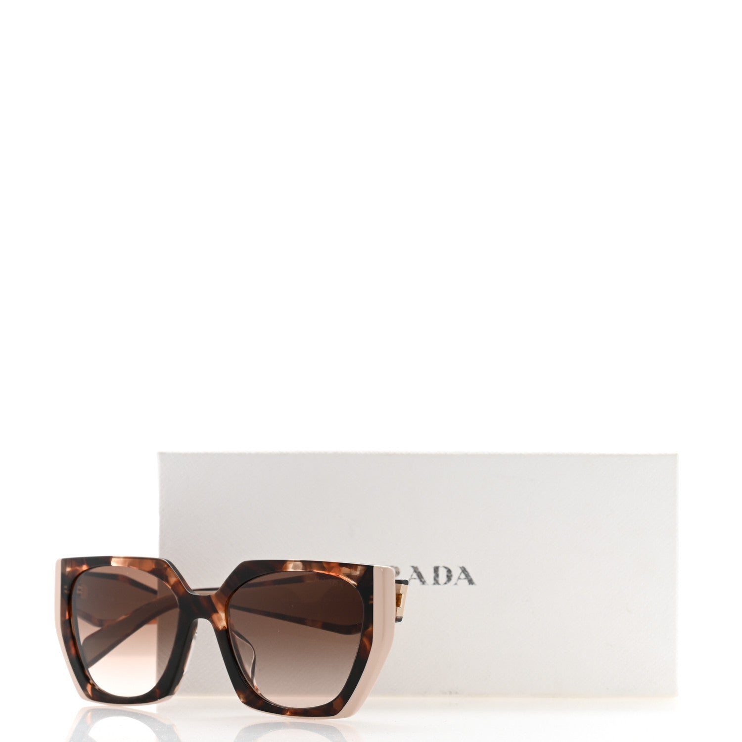 Prada Acetate Sunglasses SPR 15W-F Tortoise Caramel Powder Pink 8 of 8