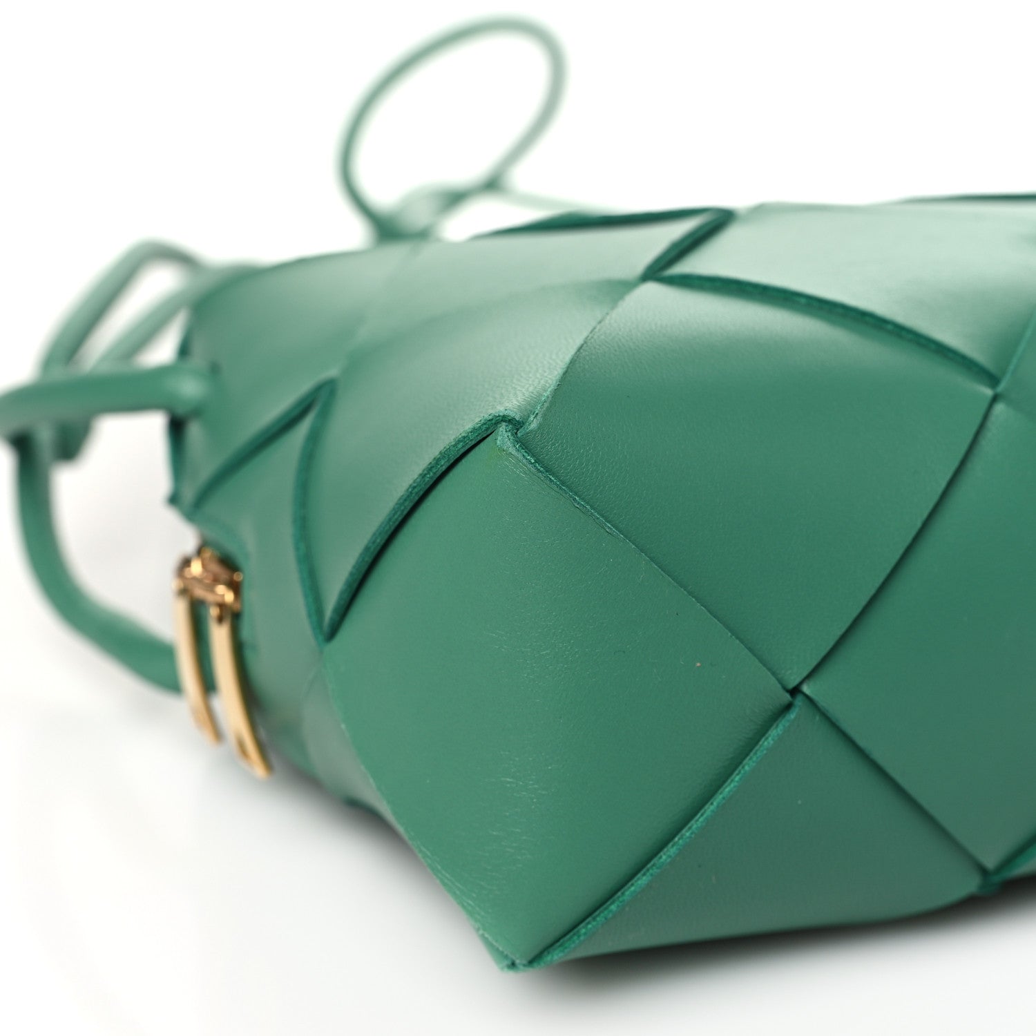 Bottega Veneta Lambskin Maxi Intreccio Small Cassette Camera Bag Mermaid 7 of 8