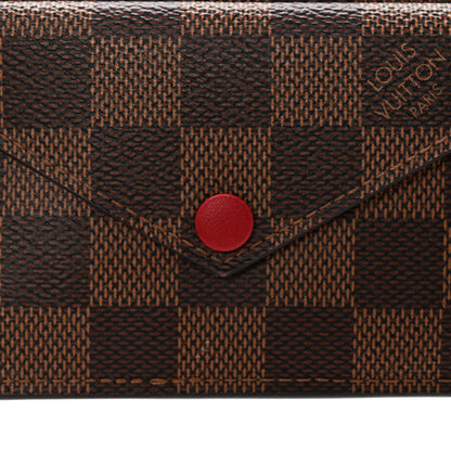 Louis Vuitton Damier Ebene Recto Verso Card Holder Red 7 of 14