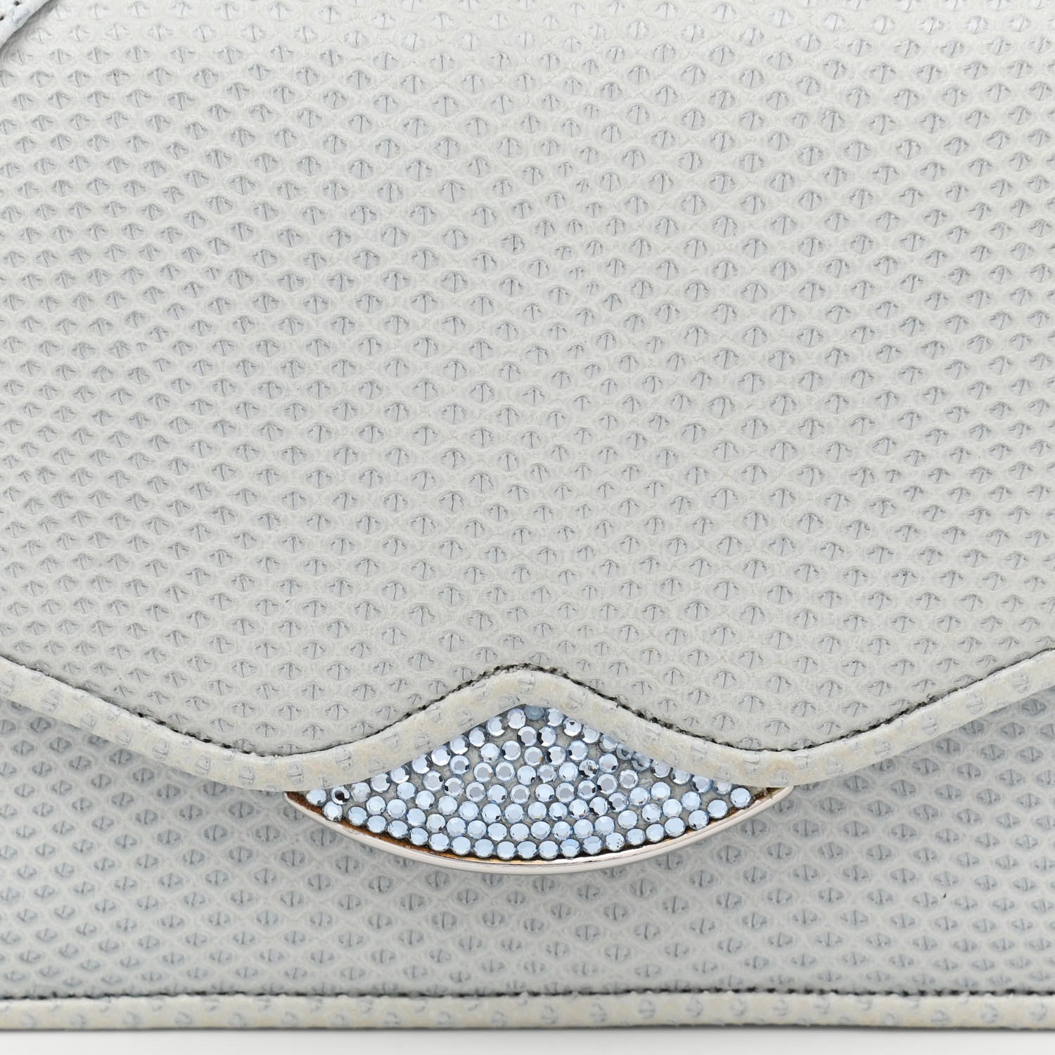 Judith Leiber Crystal Lizard Embossed Evening Bag Light Blue 7 of 9
