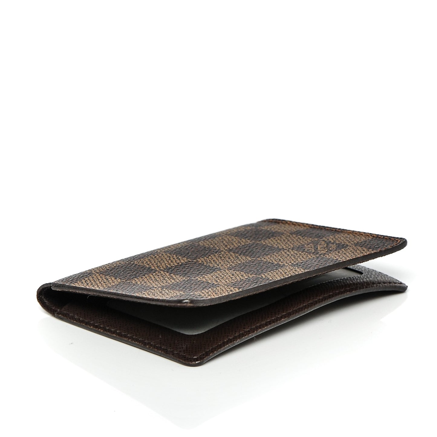 Damier Ebene Porte 2 Cartes Vertical Card Holder