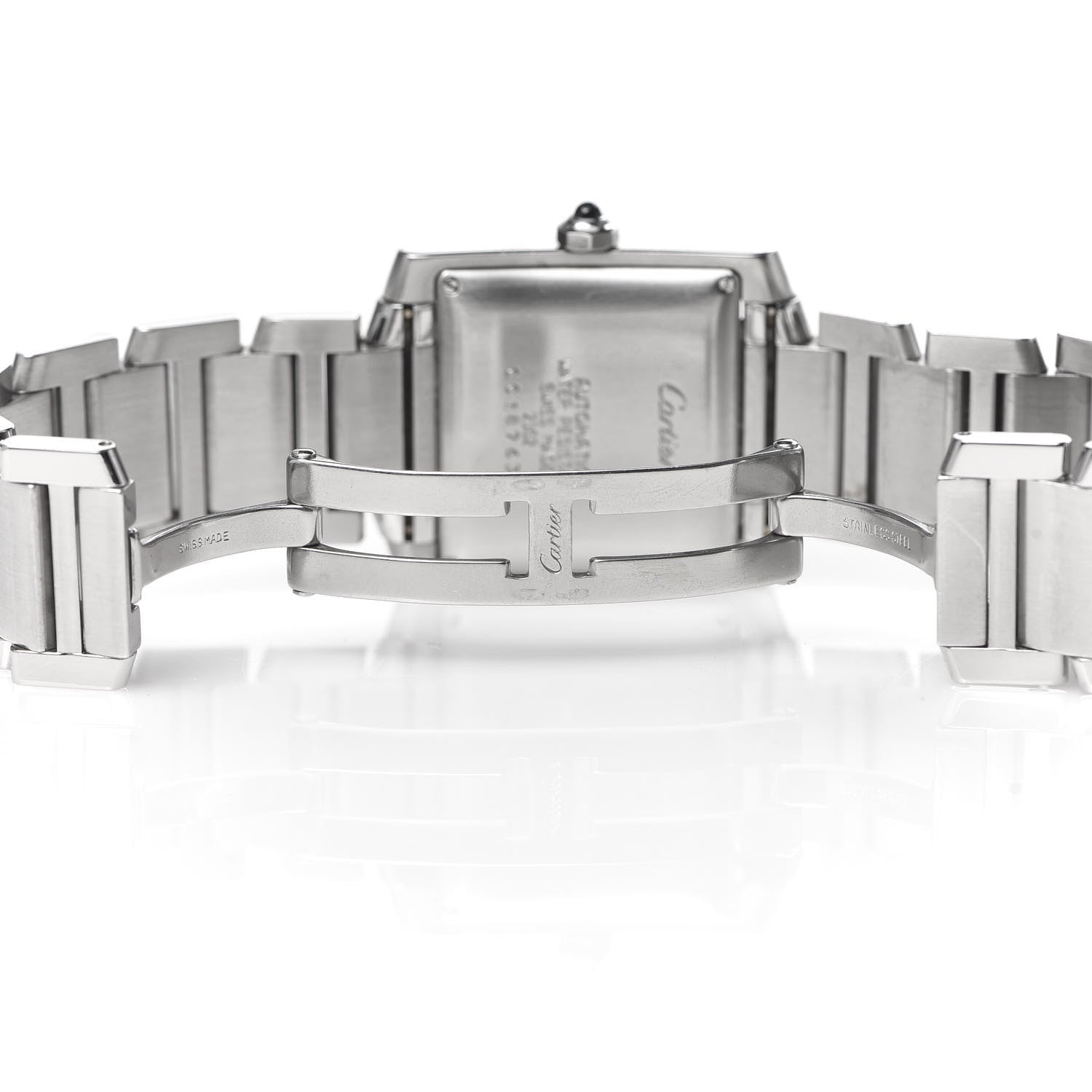 Cartier Stainless Steel 28mm Tank Francaise Automatic Watch 6 of 7