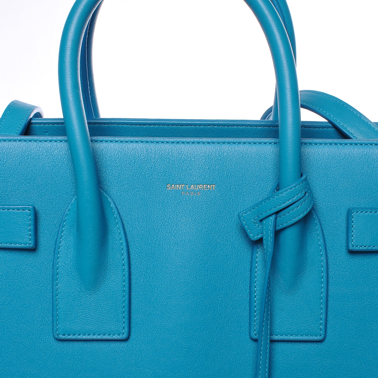 Saint Laurent Calfskin Small Sac De Jour Turquoise 7 of 7