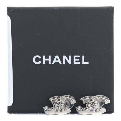 Chanel Crystal CC Earrings Silver 5 of 5