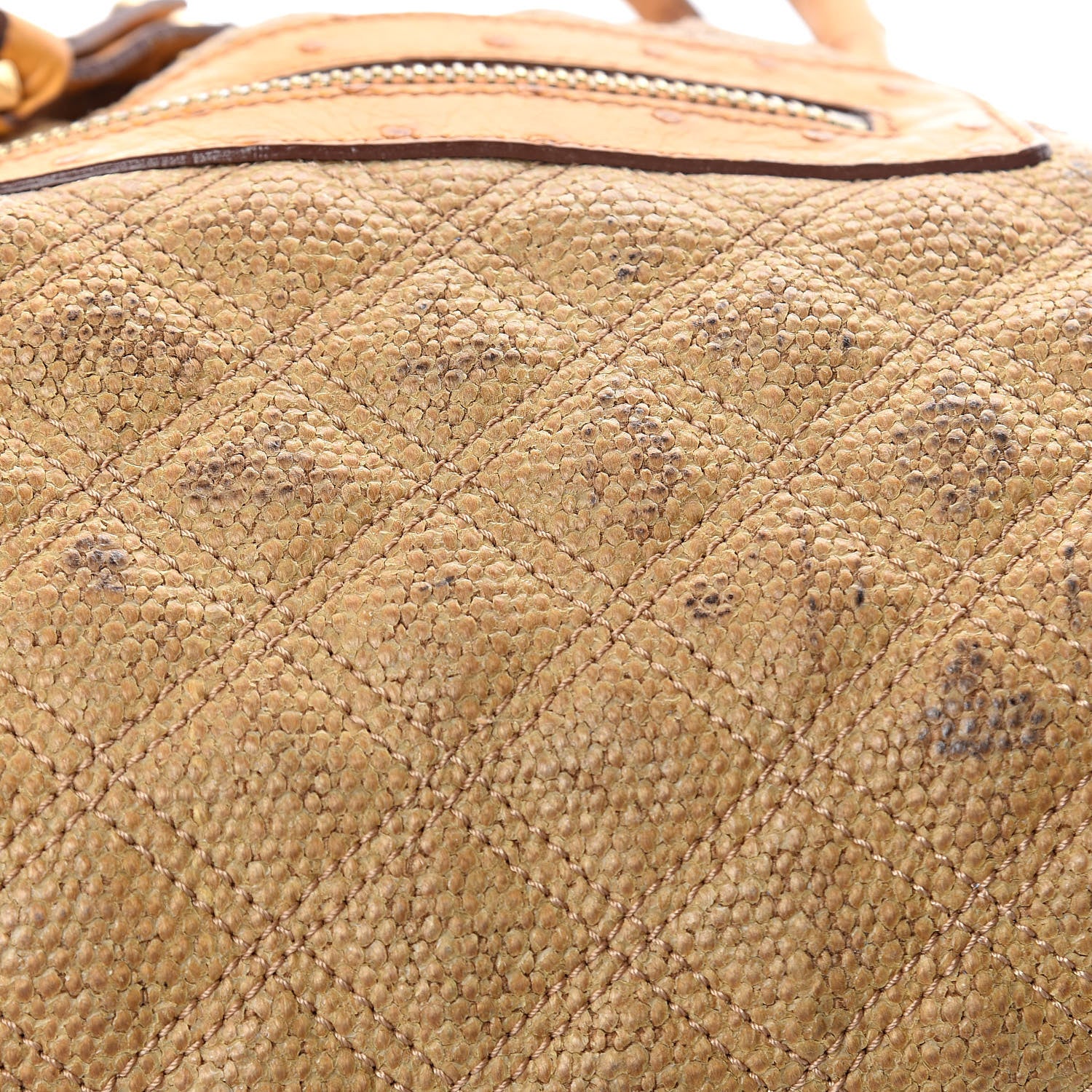 Marc Jacobs Coated Jute Ostrich Quilted Stam Yellow 9 of 11