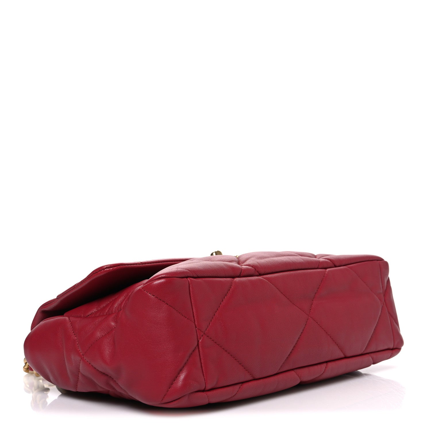 Chanel Lambskin Quilted Large Chanel 19 Flap Red 3 of 9