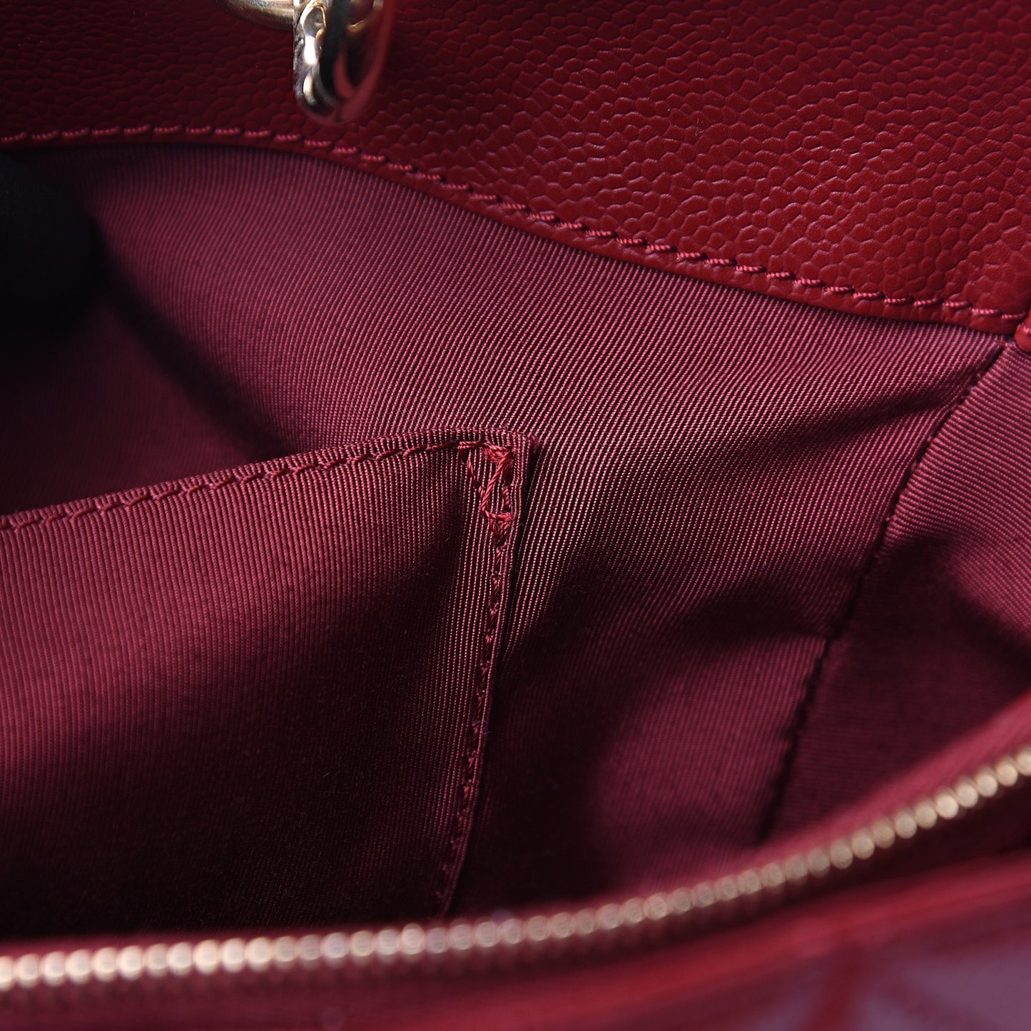 Caviar Quilted Grand Shopping Tote GST Dark Red