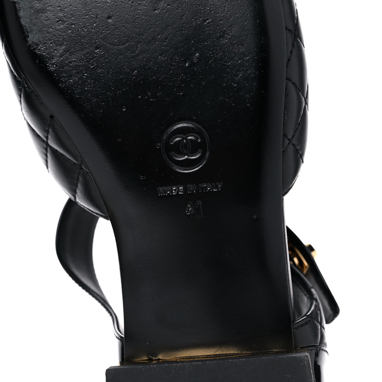 Chanel Patent Lambskin Quilted Cap Toe Ballerina Flats 41 Black 6 of 9
