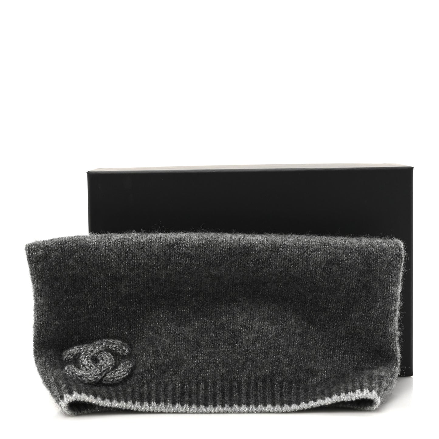 Cashmere Blend CC Beanie Hat Grey