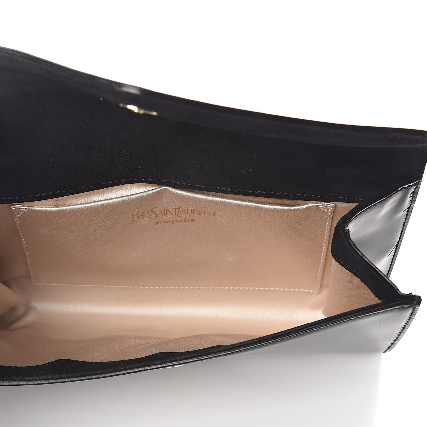 Saint Laurent Patent Y-Mail Clutch Black 5 of 6
