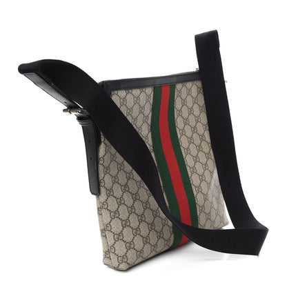 Gucci GG Supreme Monogram Web Messenger Bag Black 3 of 9