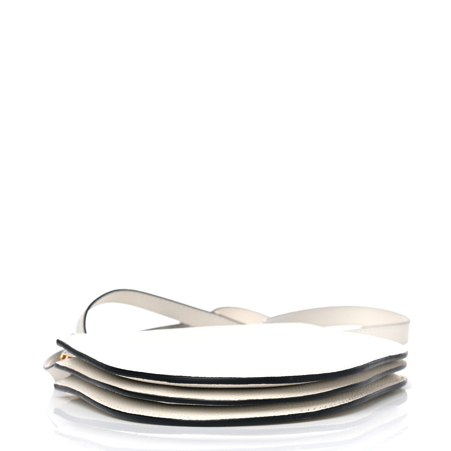 Christian Dior Grained Calfskin Saddle Pouch With Strap White 3 of 4