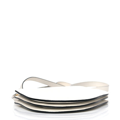 Christian Dior Grained Calfskin Saddle Pouch With Strap White 3 of 4