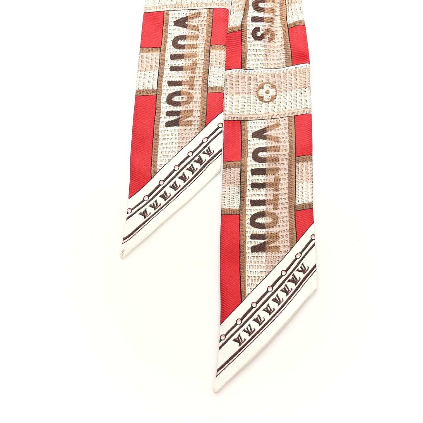Silk Monogram LV Details BB Bandeau Red