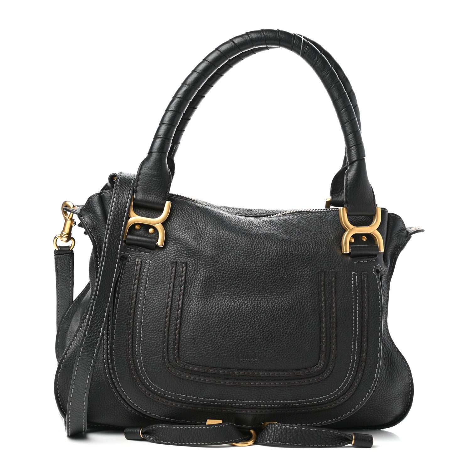 Chloe Calfskin Medium Marcie Satchel Black 1 of 8