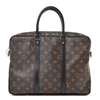 Louis Vuitton Monogram Macassar Porte-Documents Voyage PM 1 of 15