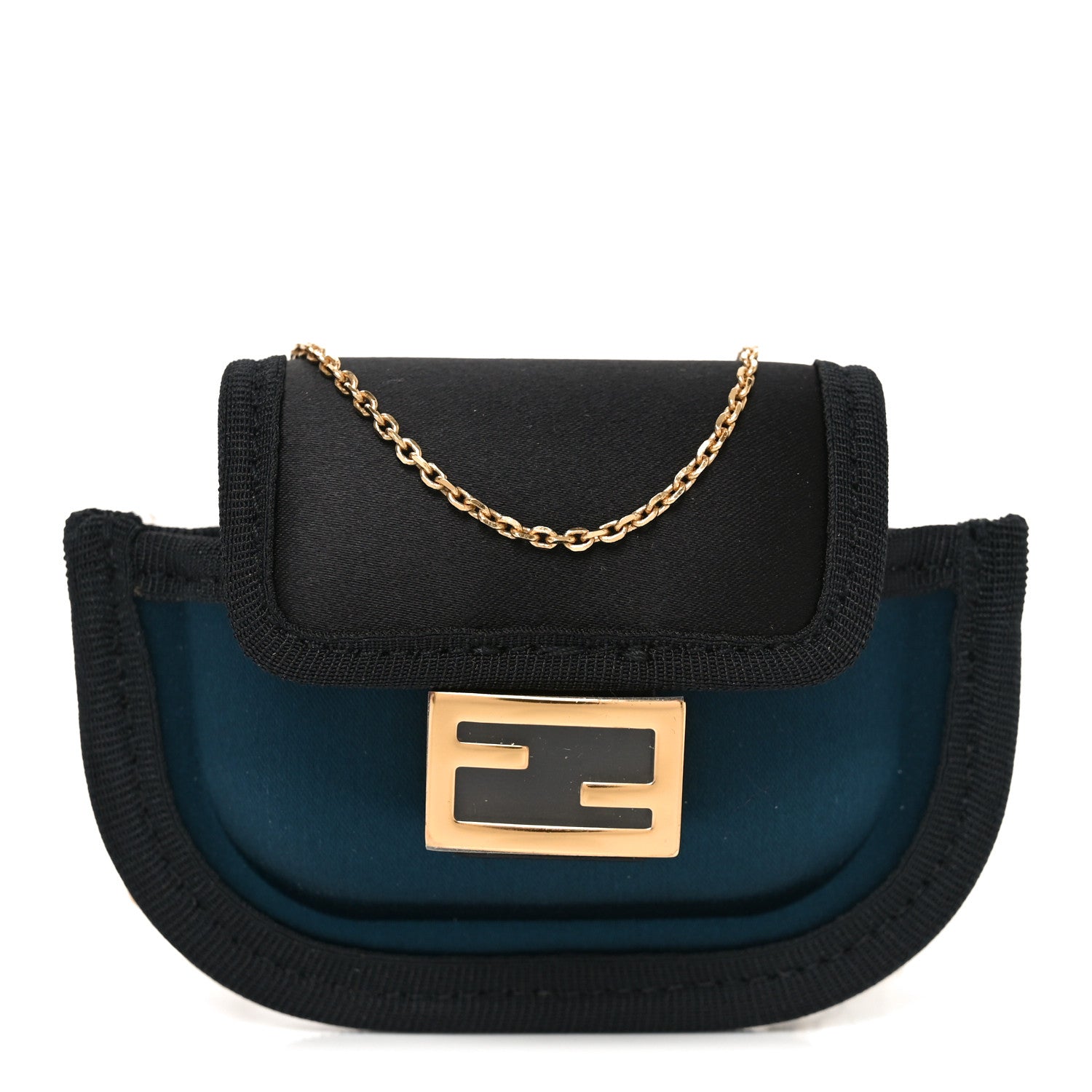 あ*）様 FENDI フェンディ バッグ チャーム PICO BAGUETTE Fendi Silk Satin Pico Baguette Charm Blue Velvet Black 1804547