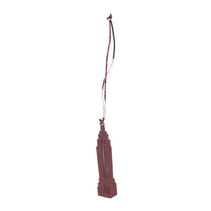 Hermes Togo Epsom Petit H Empire State Building Bag Charm Bambou Bordeaux 1 of 4